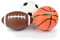 Legami - Set mit 3 Mini-Bällen, Mini-Ball-Set, 12 x 3,7 cm, Fußball, American Football und einem Basketball, alle aus Kunststoff