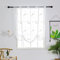 SMITHOOM 1 Panel Voile Curtains Birds Embroidered Rod Pocket Sheer Roman Blinds for Kitchen Bathroom Balcony Dining Room White 100x120cm