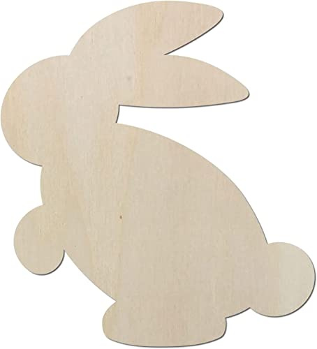 Kleenes Traumhandel Schöner Hase aus Holz – Osterhase Hase bis 80 cm - Ideal als Deko zu Ostern - für Wand & Tür (45 cm)