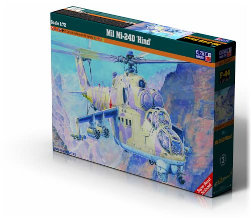 Mistercraft Modellbausatz Mil Mi-24D Hind Maßstab 1:72 Plastikbausatz, Bausatz zum Zusammenbauen Kunststoffmodell, Bauanleitung,296mmx240mm