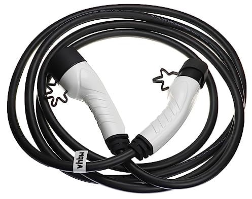 vhbw Câble de Recharge Type 2 vers Type 2 Compatible avec Dacia Spring Voiture électrique - 1 Phase, 32 A, 7 KW, 5 m