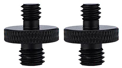 2 Stück 1/4-Zoll-20 Stecker auf M10 Außengewinde Schrauben Stativ Konverter Schraube DSLR Kamera Umwandlung Schraube Fotoausrüstung Zubehör Stativ Base Anschluss feste Halterung