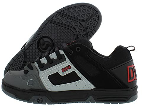 DVS Men's Comanche Black Gray Red Low Top Sneaker Shoes 11.5