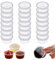 50 Pezzi 2oz Barattolini Plastica Piccoli Con Tappo, Contenitori Riutilizzabili Con Coperchio per Conservare Alimenti e Liquidi