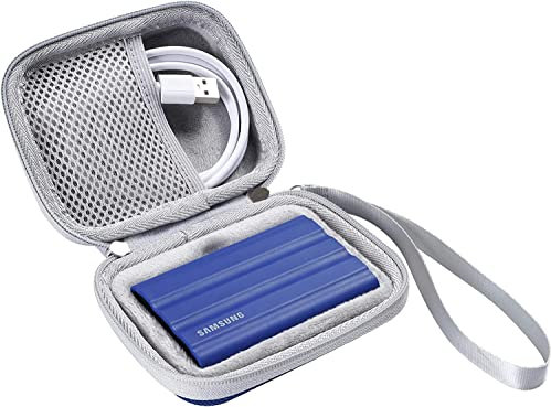 AONKE Hard Travel Case Bag Replacement for Samsung T7 Shield 1TB 2TB Portable SSD External Solid State Drive (Blue)