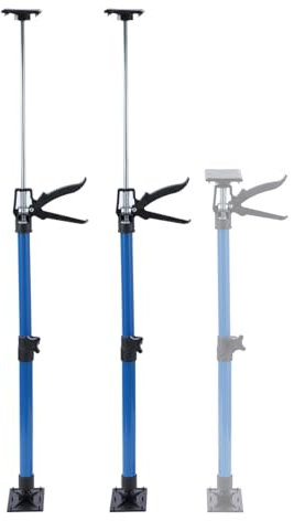 TOPWAY Telescopic Drywall Support Props 50-115cm Set of 2 Steel Quick Adjustable Support Pole Extension Rod, Supports Up to 30kg, Construction Tools for Cabinet Ceiling Door Frame Strut