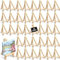 JMIATRY 50 Pcs Chevalet de Table 8×15cm, Mini Chevalet Bois, Petit Chevalet Bois, Chevalet Peinture de Table pour l'exposition de peinture, dessin, cadre photo