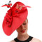 Tea-Party-Stirnband Vintage-Blumen-Schmetterlings-Fascinator-Derby-Hut Fascinator- - Hochzeitsfeier Rot Tee-Party-Hut