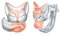 OHAYOO Fuchs Ohrringe für Kinder, 925 Sterling Silber, Vergoldet, Leverback Creolen, Tier Schmuck für Unisex Mädchen Frauen Teenager Damen