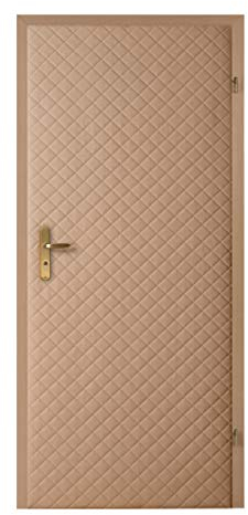 TapeOn - Türpolsterung zur Selbstmontage - Wärmedämmung Tür, Schalldämmung Haustür - Kälteschutz, Schallschutz - PREMIUM SET 2in1 mit Montagezubehör - Cappuccino - T3 KARO 5x5-105x210x2cm