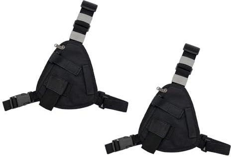 LSENG Radio Chest Harness Shoulder Radio Holster Chest Pack Adjustable Single Radio Pouch Two-Way Radio Holster for Motorola CP200 Baofeng Kenwood Walkie Talkie 2Pack