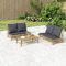 BaraSh Salon de Jardin 2 pcs avec Coussins Gris foncé Bambou,Salon De Jardin Extérieur,Meuble Salon Jardin Exterieur,Meuble Balcon Exterieur