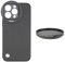 FocusFoto Custodia per iPhone 15 Pro Max, integrata con adattatore per filtro filettato da 58 mm, con kit filtro ND variabile ND2-ND400 da 58 mm (nero)