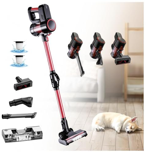 MeLtor Aspira E Lava Pavimenti Casa Asciutto e Umido,Luci LED,5 in 1 Scopa Elettrica Che Aspira E Lava per Pulizia Domestica/Capelli/Polvere/Lavapavimenti