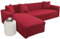 L-förmiger Sofabezug, Stretch-Schonbezug für Ecksofa, Spandex-Stoff, Sektions-Couchbezug mit Kissenbezug, passend für 1/2/3/4-Sitzer-Sofa (Rot, 2-Sitzer/Zweisitzer)