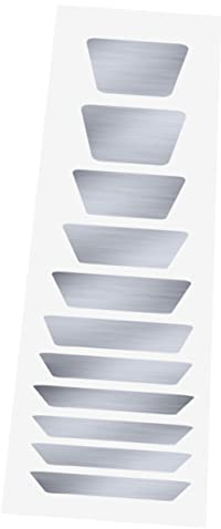 Gitarrengriffbrett aus Aufkleber Pvc, Silber, Trapezförmig | Griffbretteinlagen zum Schutz und Verschönerung, Leicht Aufkleben und Rückstandsfrei Ablösen