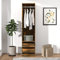 ShGaxin Schrank mit Schubladen, Sperrholz, geräucherte Eiche, 50 x 50 x 200 cm, Schlafzimmerschränke, Kleiderschrank, Schlafzimmerschrank