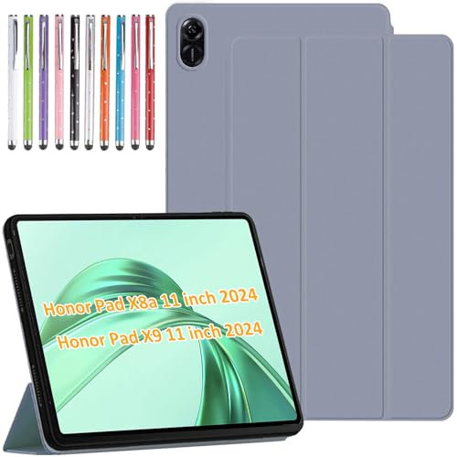 YeaQuelior Funda para Honor Pad X8a/X9 de 11 pulgadas 2024, funda protectora delgada de piel sintética con soporte para tablet de 11 pulgadas, color violeta lavanda