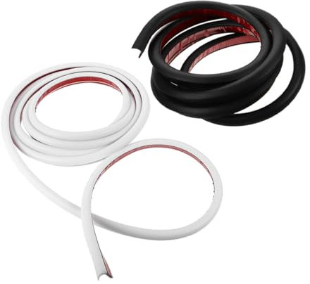 MUCKLILY 2stücke Selbstklebende Rv Regenrinne Mit Seitlichem Bulb Trim Dichtung Gummischutz Für Pkw Kofferraum Flexible Und Zuschneidbare Dachentwässerung Für Wohnmobile Und