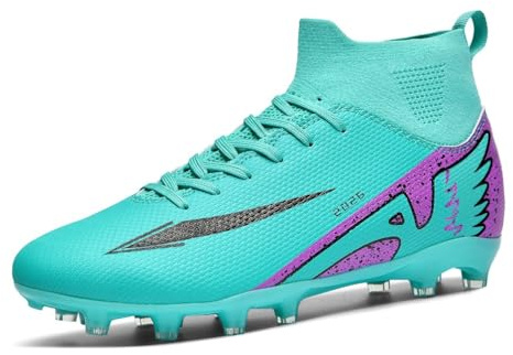 IFIKK High Ankle Herren Fußballschuhe Anti-Rutsch TF/AG Fußballschuhe Professionelle Kinder Trainingsschuhe Outdoor Gras Stollen Turnschuhe