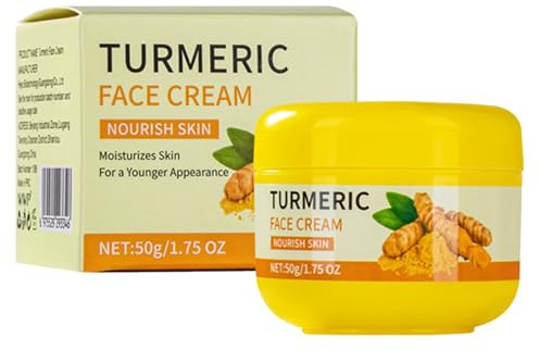 KOAHDE Turmeric Face Cream,Dark Spot Remover for Face,50G,1PC,Anti-Aging Day Moisturiser for Sensitive Skin,Moisturizing Erase Fine Lines,Firming