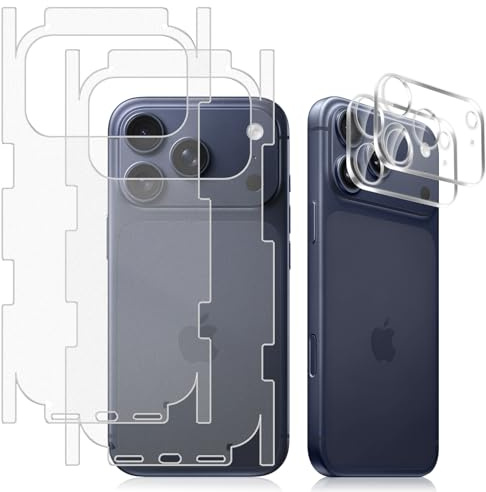 HeeYeal 2 Rückseite Schutzfolie + 2 Kameraschutz für iPhone 17 Pro | mit Installationswerkzeug, Matte Translucent Anti-Kratzer Folie, TPU Hinten Displayschutzfolie für iPhone 17 Pro