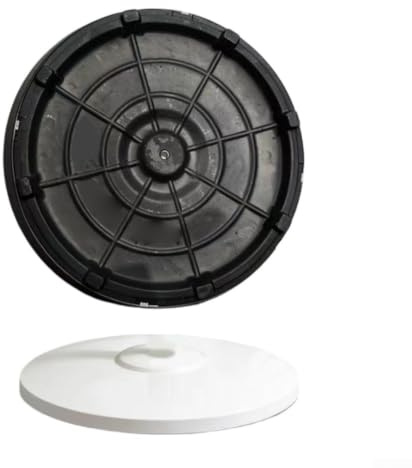 KHIronHive Weighted Standing Fan Base Round Replacement Base For Floor Fans Anti-Tip Support 40X40cm With 3.8cm Mounting Hole Secure ABS Stand Foot Quick Install (white)