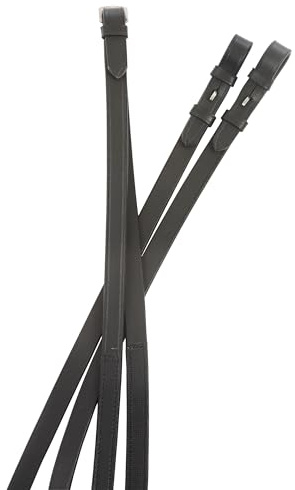 Kincade One Sided Rubber Reins, Black, 54