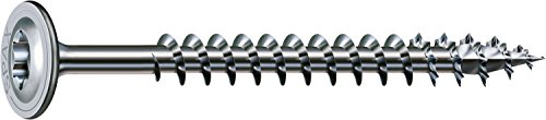 SPAX Holzbauschraube, 8,0 x 80 mm, 50 Stück, T-STAR plus, Tellerkopf, Vollgewinde, 4CUT, WIROX P3J, 0251750800805