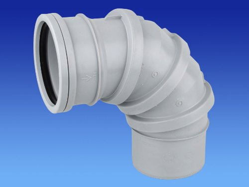 Wavin OSMA 110mm Soil 4S179 S/S Adjustable Bend - 90 DEG Grey