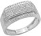 0,45 Karat (ctw) Sterling Silber weißer Diamant Herren Flashy Hip Hop Pinky Ring 1/2 CT, Platin, Silber, Weißer Diamant