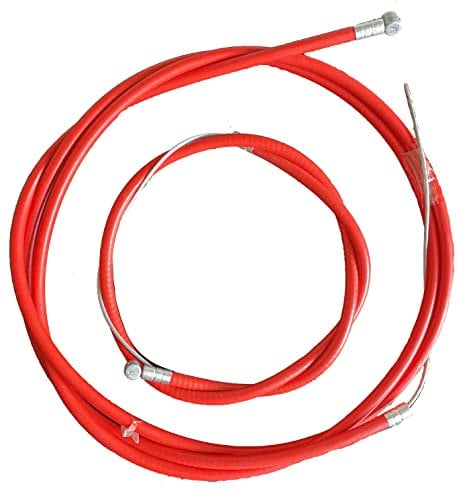 eR@dius Bike Bicycle Brake Cable Inner and Outer Housing Front and Rear Cables | Red Colour