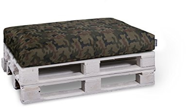 BuBiBag Palettenkissen Sitzkissen Sitzauflage Sitzfläche für In & Outdoor Größe & Farbe auswählbar (80x60x15 cm, carmoflage)