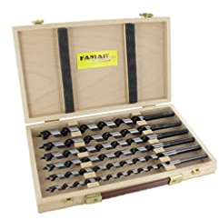 FAMAG 1410 Schlangenbohrer WS Lewis 6-teiliger Satz im Holzkasten 10-20x460mm, Schaft 9,8-13mm, Spirallänge 380mm - 1410.400