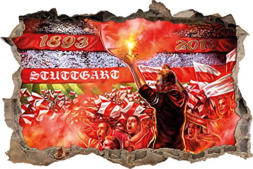 Stuttgart Collage, 3D Wandsticker Format: 92x62cm, Wanddekoration