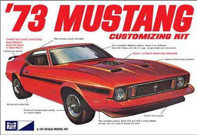 1973 Ford Mustang - Kit de modelo, pintura y pegamento de plástico,