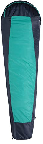 Mountain Warehouse Traveller 50 Schlafsack XL – Winddichter, Atmungsaktiver und Leichter Schlafsack in Mumienform – Camping, Wandern, Trekking, Outdoor Aquamarin reg. Länge