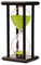 Lodunsyr Horloge de Minuterie de Sable Sablier 30 Minutes Accueil Ornement Bureau Décoration pour Salon Table Basse Jeu Scolaire Hourglass Timer 30 Minutes Cadre en Bois Sablier Vert