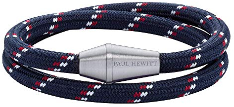 PAUL HEWITT Segeltau Armband Conic Wrap mit robustem Magnetverschluss in Bojenform aus gebürstetem Edelstahl in Silber