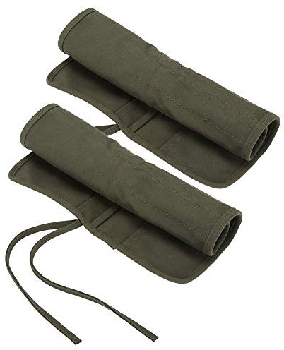 2Pcs Paint Brush Holder, 22 Slots Roll Up Canvas Paint Brush Storage Bag for Oil Watercolor Gouache Art Paint Brushes