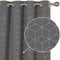 Deconovo Eyelet Curtains, Gold Diamond Printed Blackout Curtains 52 x84 Inch(Width x Length), Thermal Insulated Curtains for Door, Light Grey, One Pair