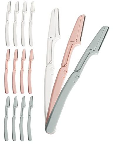 MoHern Augenbrauenrasierer, 15 Stück Dermaplane Rasierer für Gesicht, faltbar für Damen und Herren