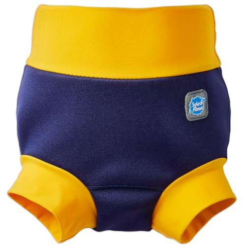 Splash About Happy Nappy Wiederverwendbare Schwimmwindel, Navy & Gelb, 3-6 monate
