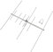 TWAYRDIO Yagi Antenne Portable Double Bande 144/430Mhz VHF UHF Yagi Antenne 8 Éléments 100W Station De Base Antenne pour Amateur Ham Radio Mobile FM Émetteur-Récepteur Radio