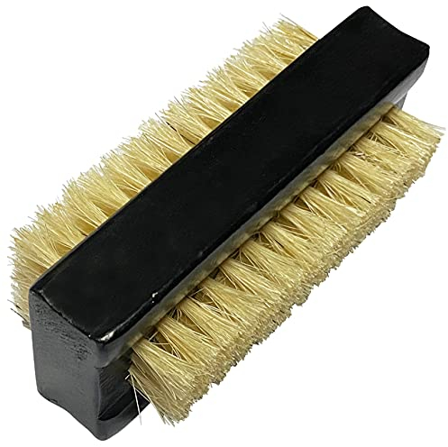 Coralpearl Holz Nagelbürste Schwarz Naturborsten 1 Stück, Handwaschbürste Reiniger, Fingernägel Zehennägel Bürste, Handwerkerbürste Scheuerbürste, Scrubbing Reinigungsbürsten (Doppelseitige)