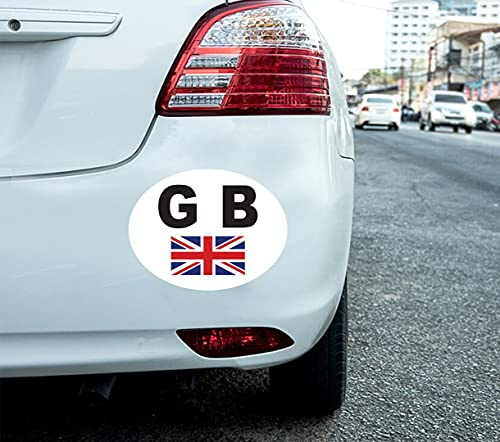 2 x GB Autoaufkleber Union Jack Flagge Oval Vinyl Aufkleber Auto Van LKW selbstklebend