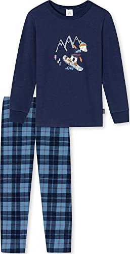 Schiesser Jungen Pyjamaset, Modern, Dunkelblau (Blau Ii), 98