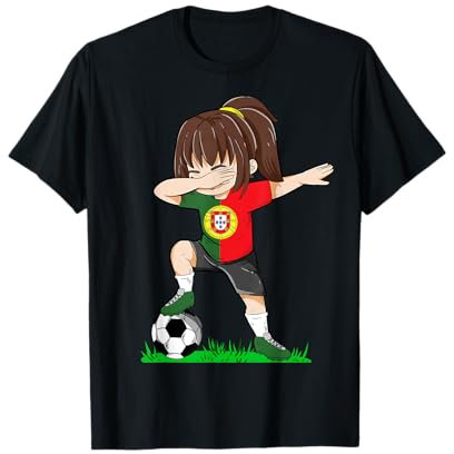 Maillot de football Portugal Drapeau Portugal Football Fille T-Shirt