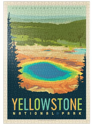 MyPuzzle Yellowstone National Park: Grand Prismatic Springs - Premium 1000 Teile Puzzle - MyPuzzle Sonderkollektion von Anderson Design Group