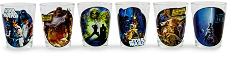 Star Wars Original Trilogy - Mini vasos de chupito de whisky de 2 onzas, juego de 6 | Home Barware Drinkware
